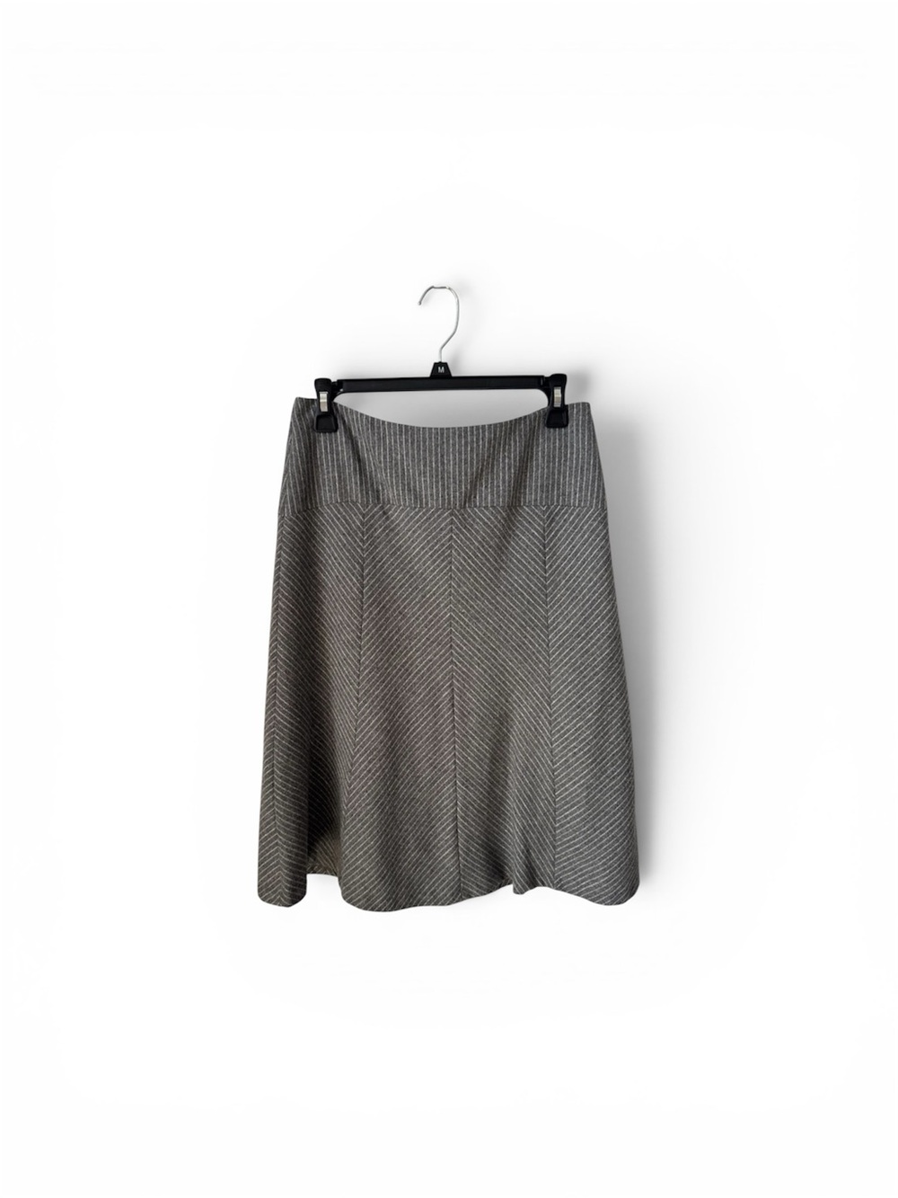 RW&CO. Gray Chevron A-Line Skirt